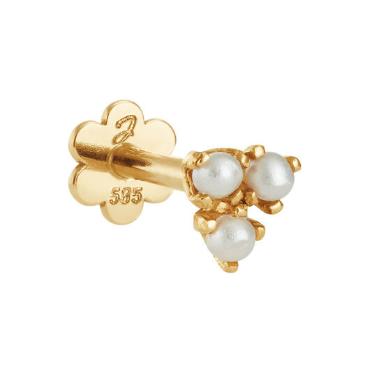 Triple Pearl Piercing - 3mm - 585