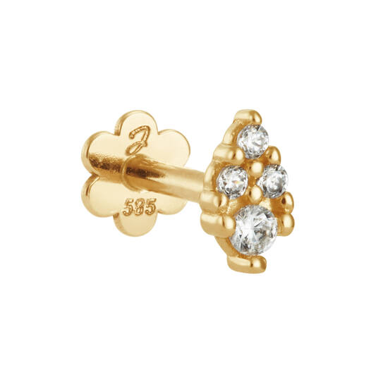 Almond White Topaz Piercing - 5mm - 585