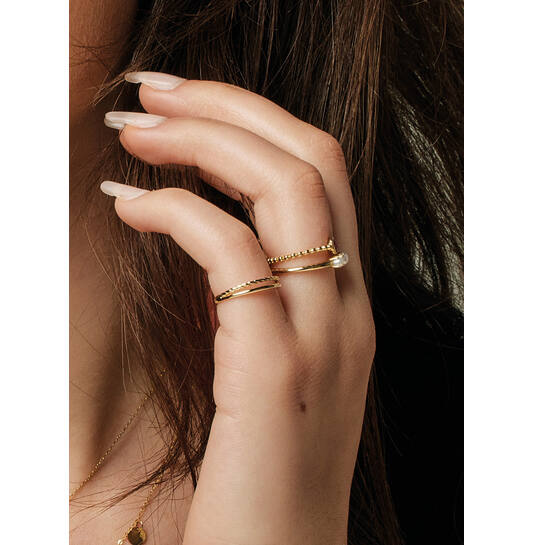 Twister Twin Ring - 3mm - 585