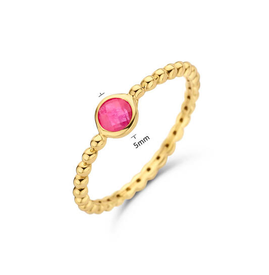 Sorrento Ruby Bubble Ring - 5mm - 585