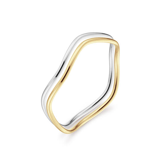 Wavy Ring White Gold - 2mm - 585