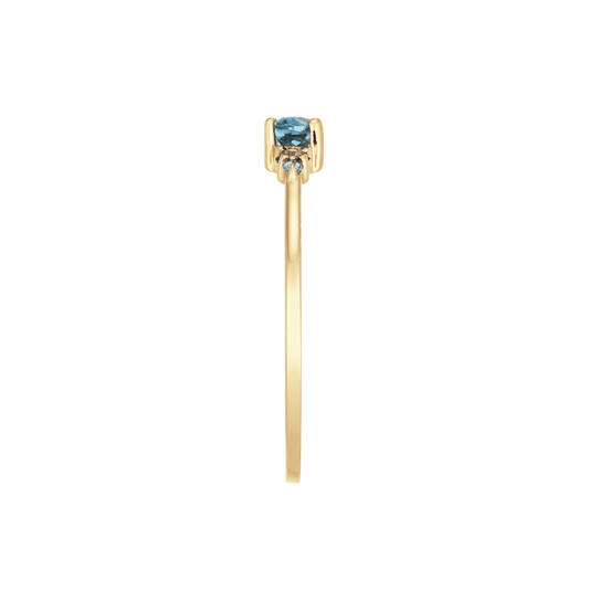 Vintage London Blue Topaz Ring​ - 3mm - 585