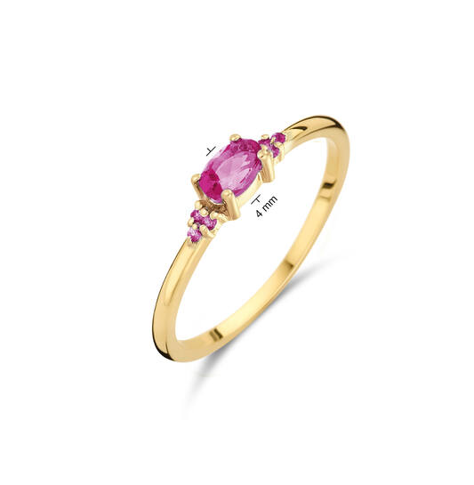 Vintage Pink Topaz Ring​ - 3mm - 585