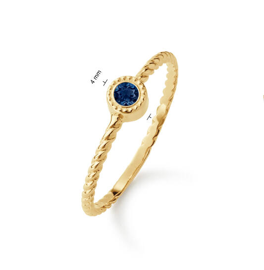 Kirstenbosch London Blue Topaz Ring - 4mm - 585