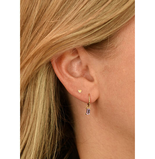 Mini Single Heart Stud - 3mm - 585