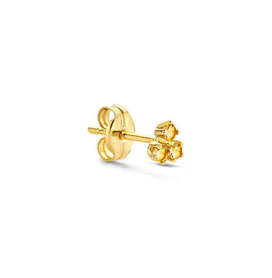 Triangle Citrine Single Stud - 3,7mm - 585