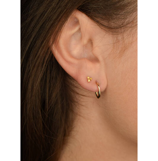 Triangle Citrine Single Stud - 3,7mm - 585