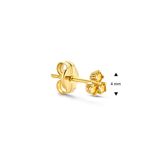 Triangle Citrine Single Stud - 3,7mm - 585