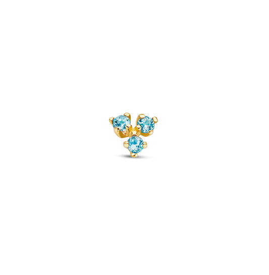 Triangle Topaz Single Stud - 3,7mm - 585