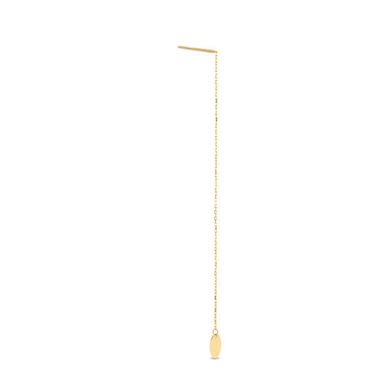 Threader Disc Single Earring - 9mm - 585