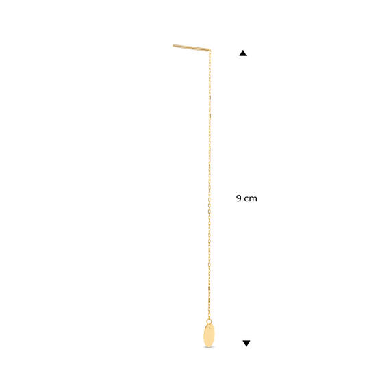 Threader Disc Single Earring - 9mm - 585