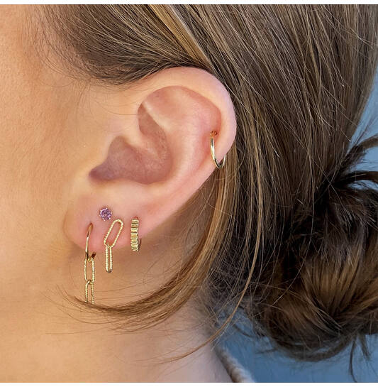 Link Single Earring - 23mm - 585