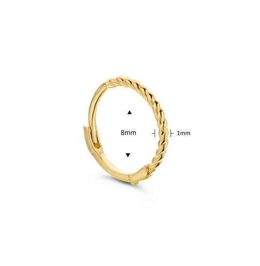 Twist Single Hoop - 8mm  - 585