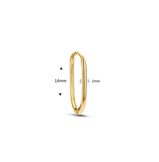 Grand Place Oval Single Hoop  - 14mm - 585