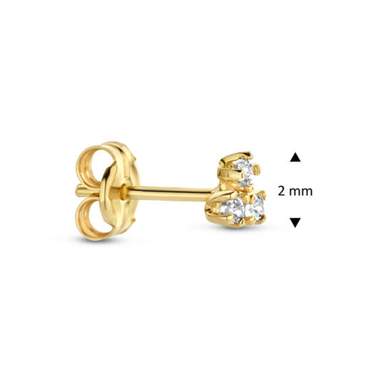 Mini Single Miró Topaz Stud - 3,7mm - 585