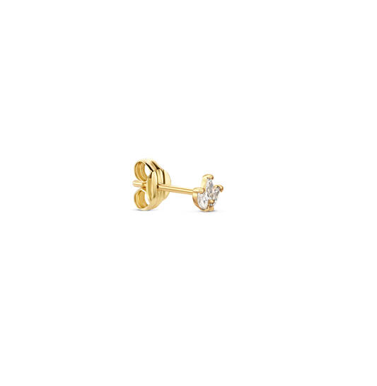 Palm Breeze White Topaz Single Stud - 5mm - 585