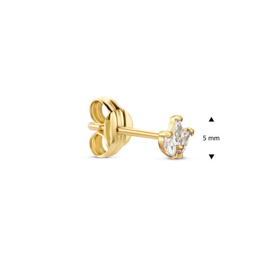 Palm Breeze White Topaz Single Stud - 5mm - 585