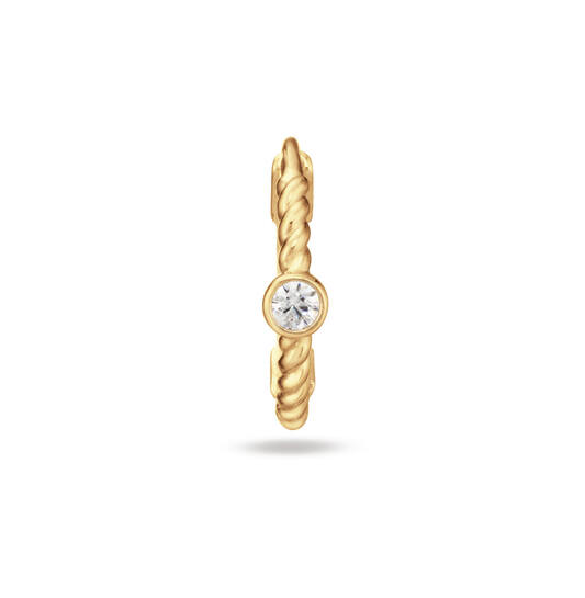 Oasis White Topaz Single Hoop  - 12mm - 585