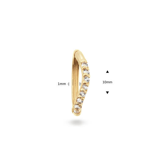 Rivièra Topaz Piercing Single Hoop  - 10mm - 585