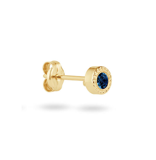 Kirstenbosch London Blue Topaz Single Stud - 4mm - 585