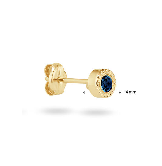 Kirstenbosch London Blue Topaz Single Stud - 4mm - 585