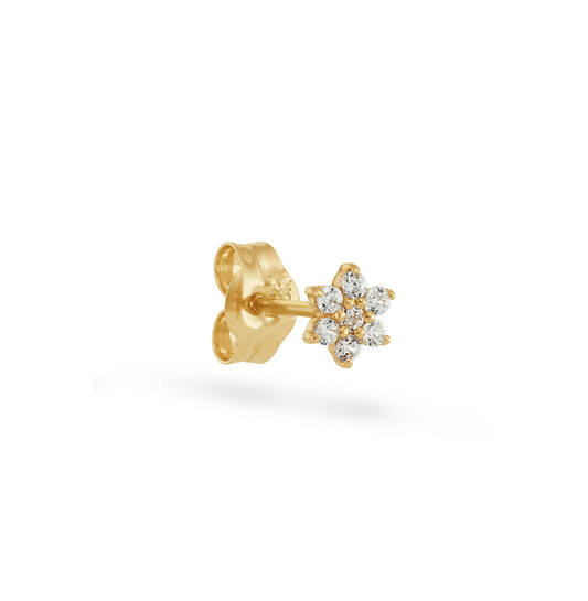 Verbena White Topaz Single Stud - 7mm - 585