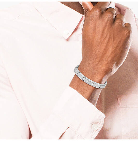  Gliederarmbänder - Stahl - 19cm