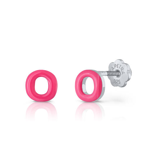 Oorknopjes Letter O - 925 - Rd - Schroefsluiting