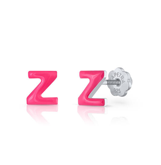 Oorknopjes Letter Z - 925 - Rd - Schroefsluiting