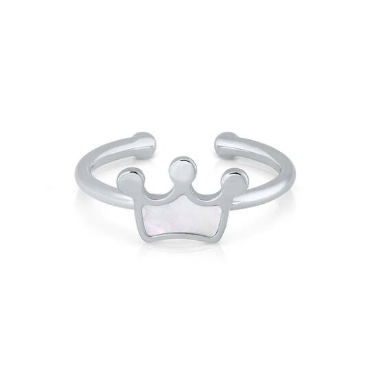 Ring Kroon Parelmoer  - 925 - Rd