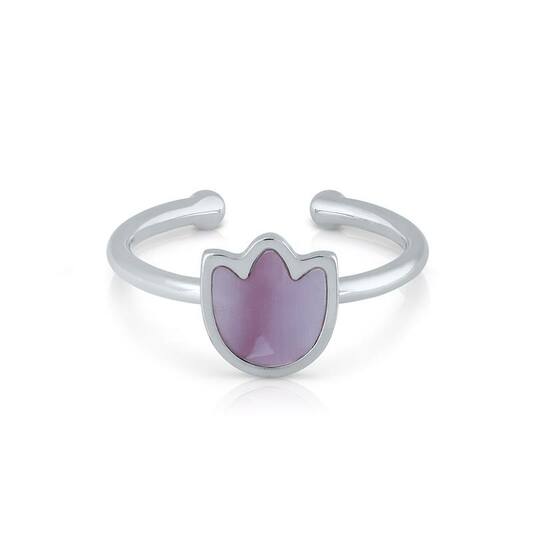 Ring Tulp Parelmoer  - 925 - Rd