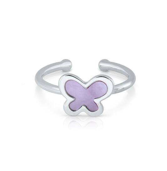Ring Vlinder Parelmoer  - 925 - Rd