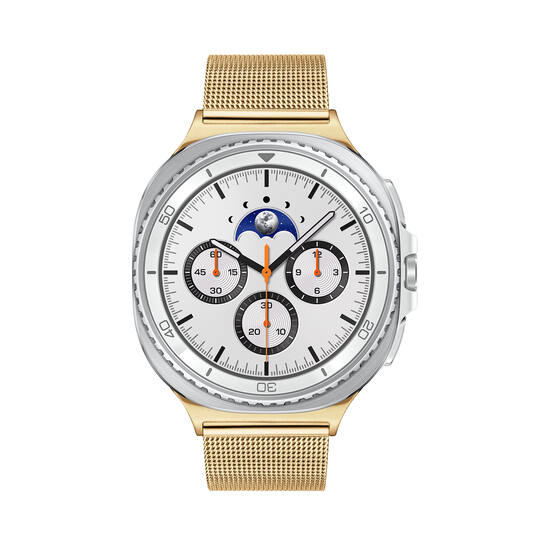 Galaxy Watch 8 Classic LTE - Ø46 - Weiß - Goldfarbig