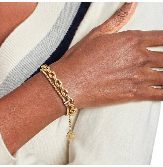  Bracelets à maillons - Acier - 19cm