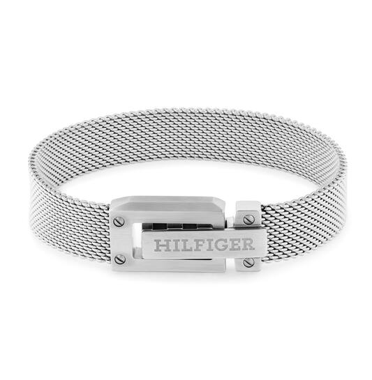  Woven bracelet - Steel - 19cm