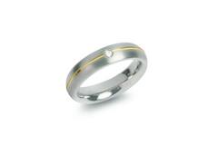  Bagues - Titane - Diamant - 0.03ct