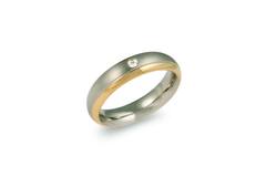  Rings - Titanium - Diamond - 0.03ct