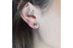  Ear studs - Titanium - Diamond - 0.01ct