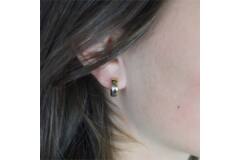  Ohrringe - Titan - Diamant - 0.02ct - 1,5cm - 14mm