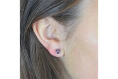  Ear studs - Titanium - Tourmaline