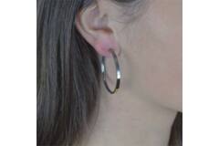  Oorringen - Titanium - 4cm - 40mm