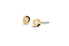  Ear studs - Titanium - Diamond - 0.06ct