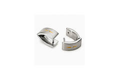  Oorringen - Titanium - Diamant - 0.015ct - 7mm