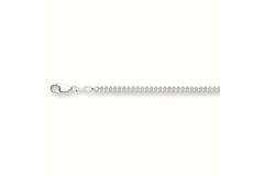  Colliers en longueur - Gourmette - 3mm - 45cm - Argent - 7.9gr