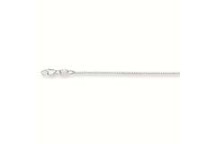  Long necklaces - Venetian - 1mm - 38cm - Silver - 2.5gr