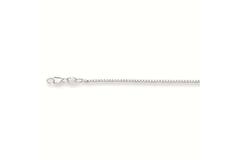  Long necklaces - Venetian - 1.2mm - 50cm - Silver - 4.8gr