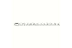  Long necklaces - Jasseron - 3.5mm - 42cm - Silver - 6.9gr