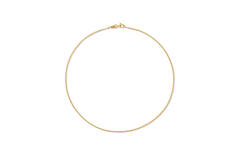  Schakelketting - Gourmet - 1.5mm - 38cm - Zilver verguld