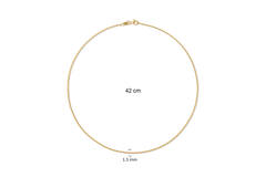  Gliederkette - Gourmet - 1.5mm - 42cm - Vergoldet