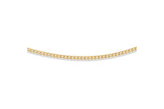  Collier à maillons - Gourmette - 1.7mm - 45cm - Argent doré